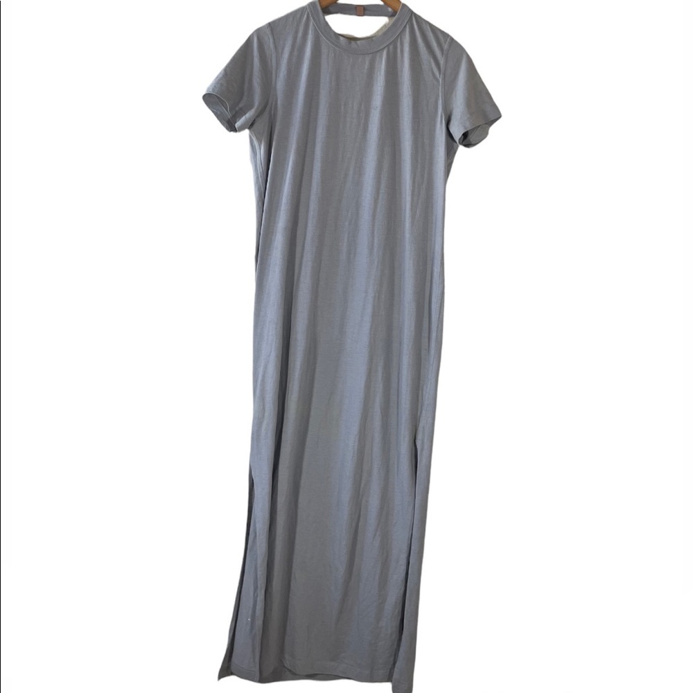 LUNYA Restore Long Maxi Dress in Light Grey/ Silver/ Pima Cotton Blend/ LG